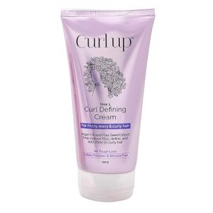 Curl Up Curl Defining Cream - All In One Leave In Conditioner Moisturizes, Enhances Natural Curl Definition & Provides Medium Hold to Dry Frizzy, Wavy & Curly Hair 150g