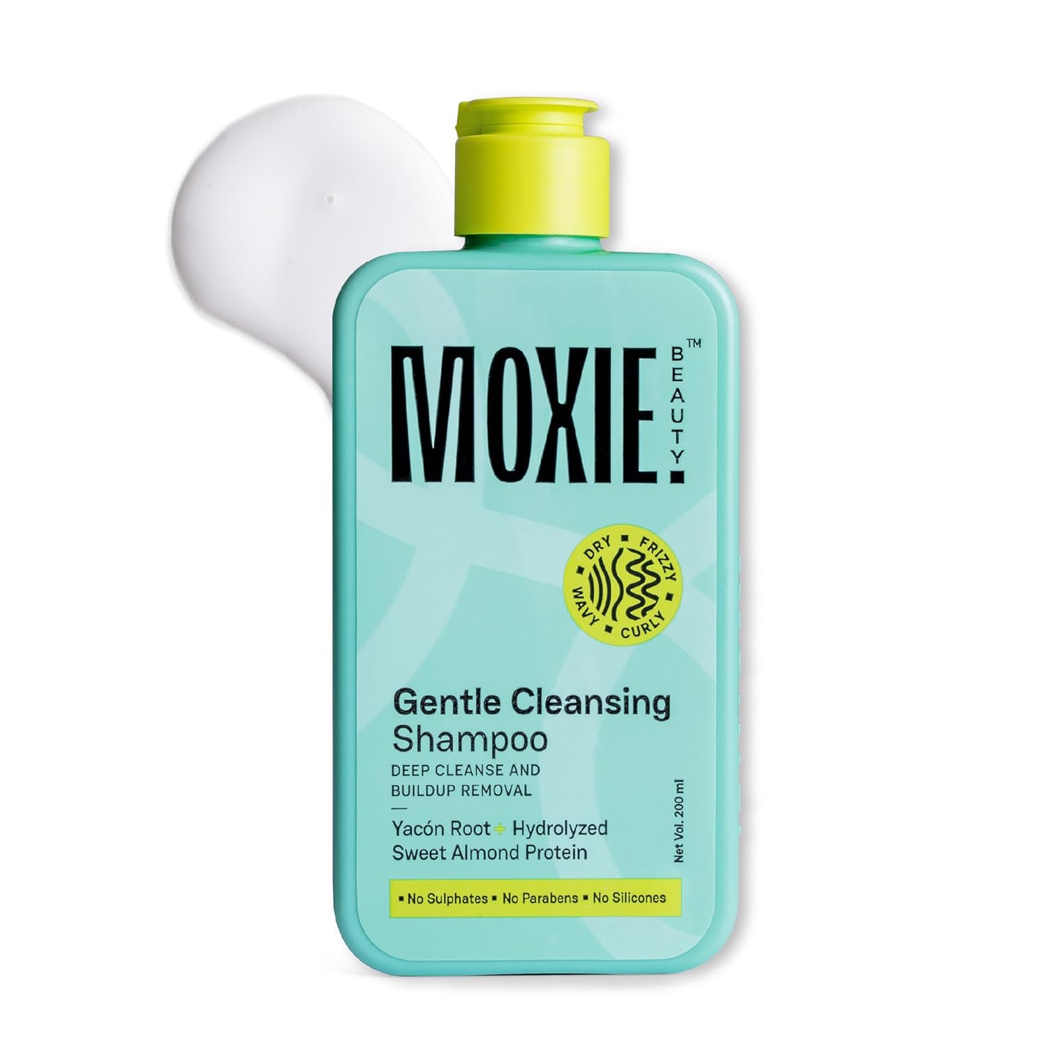 Moxie Beauty Shampoo For Frizzy, Dry, Wavy & Curly Hair | Sulfate, Paraben & Silicone-Free | 100% softer & 1.5x stronger hair | Gentle Cleansing Shampoo | 200ml