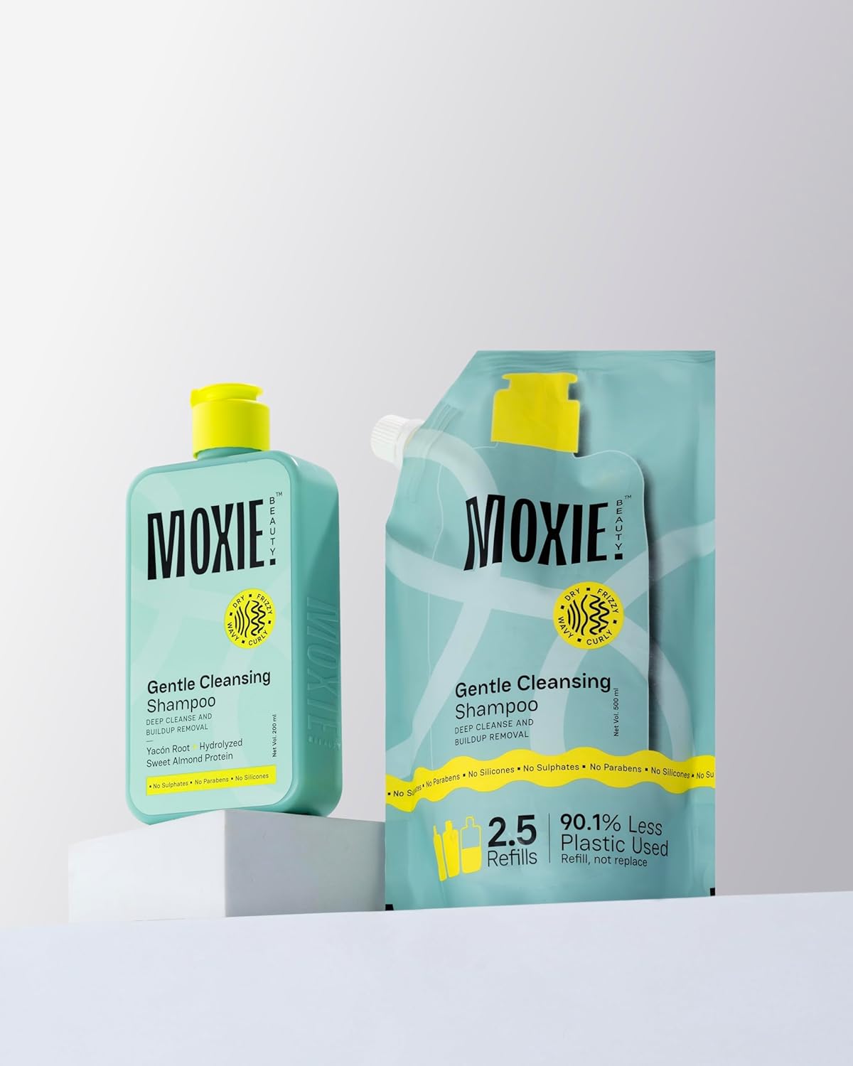 Moxie Beauty Shampoo For Frizzy, Dry, Wavy & Curly Hair | Sulfate, Paraben & Silicone-Free | 100% softer & 1.5x stronger hair | Gentle Cleansing Shampoo | 200ml